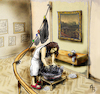 Cartoon: Sanitary day (small) by Back tagged louvre,monalisa,gioconda