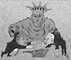 Cartoon: Über dem Kampf (small) by Back tagged amerika,usa,elections,wahlen,debatte,debate,trump,biden