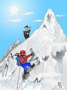 Cartoon: Zum Ziel (small) by Back tagged bergsteigen,berge,aufstieg