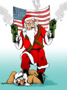 Cartoon: American Christmas (small) by JARO tagged us oil arabs christmas