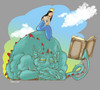 Cartoon: DRAGON and PRINCESS (small) by JARO tagged dragon,princess,books