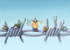 Cartoon: border (small) by hamitgis tagged refugee,crisis,migration,borders,human,resilience,displacement,social,issues,humanity,struggle,survival,hope,hamit,hamitgis,gis,cartoon,art,drawing