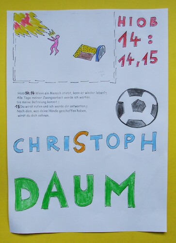 Cartoon: CHRISTOPH DAUM  FUSSBALL (medium) by skätschup tagged nicht,für,immer,von,uns,begangen,sondern,wir,sehen,wieder,in,einer,besseren,welt