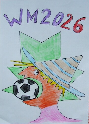 Cartoon: FUßBALL WM 2026 (medium) by skätschup tagged sport,mannschaften,vereine,clubs,eintracht,geld,usa,mexico,kanada