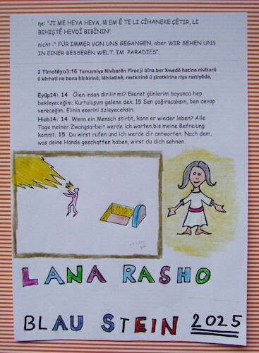 Cartoon: RASHO  LANA BLAUSTEIN (medium) by skätschup tagged autounfall,tot,mädchen,hoffnung,auf,ein,wiedersehen