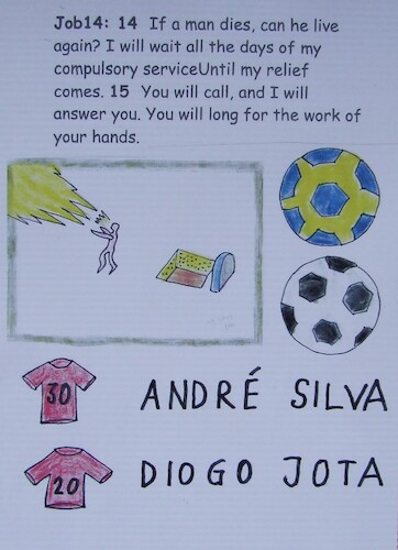 Cartoon: DIOGO JOTA  ANDRE SILVA FUßBALL (medium) by skätschup tagged hoffnung,trost,in,den,schwersten,zeiten