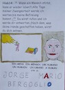 Cartoon: JORGE MARIO BERGOGLIO (small) by skätschup tagged een,mens,ein,mensch,um,humano,un,humain,umano,human