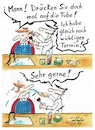 Cartoon: Barbier St Phan Sehr gerne (small) by TomPauLeser tagged friseur,termin,wichtig,tube,drücken,kamm,schere,salon,frisieren
