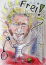Cartoon: Boris Becker (small) by TomPauLeser tagged boris,becker,frei,tennis,tennisstar,tennisball,tennisschläger,besen,besenkammer,kammer,eimer,putzeimer,stacheldraht,gefängnis