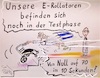 Cartoon: Elektro Rollator im Test (small) by TomPauLeser tagged freigetestet,test,rollator,elektro,forscher,geschwindigkeit,altensport,seniorensport,fallschirm,treppe,schuhe