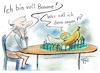 Cartoon: Südfrucht Obst (small) by TomPauLeser tagged banane,obst,spruch,deprimiert,obstschale,gedanken