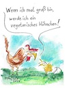 Cartoon: Zukunftspläne (small) by TomPauLeser tagged vegetarisch,huhn,hahn,hühnchen,hähnchen,vegetarier,ei,eier,küken,zukunftspläne,plan,pläne,zukunft