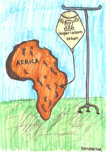 Cartoon: africa imperialist grip of serum (medium) by Seydi Ahmet BAYRAKTAR tagged africa,imperialist,grip,of,serum