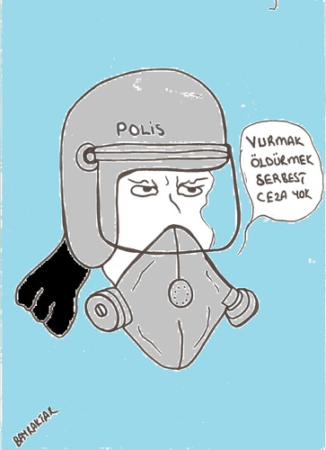 Cartoon: the police massacre of activists (medium) by Seydi Ahmet BAYRAKTAR tagged the,police,massacre,of,activists