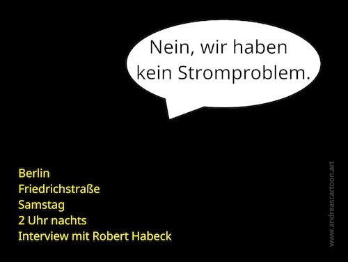 Cartoon: Robert und der Strom (medium) by andreascartoon tagged habeck,stromversorgung,energie,elektro,grün,politik,berlin