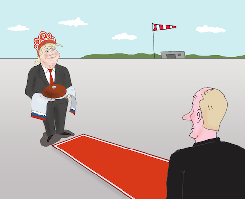 Cartoon: Alaska (medium) by Tarasenko  Valeri tagged tradition,meeting,putin,trump,alaska