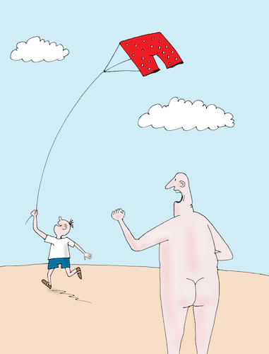 Cartoon: kite launch (medium) by Tarasenko  Valeri tagged cowards,game,rest