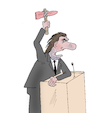 Cartoon: tribune (small) by Tarasenko  Valeri tagged tongue,axe,speaker,tribune