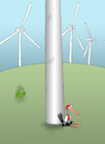Cartoon: Woodpecker (small) by Tarasenko  Valeri tagged fan,wind,energy,woodpecker