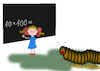 Cartoon: unexpected guest (small) by Ester Lauringson tagged math2022,school,guest