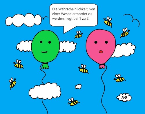 Cartoon: Wespenmord (medium) by astrid2509 tagged math2022