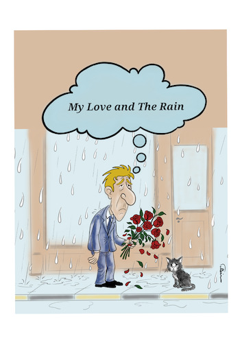 Cartoon: Alone in The Rain (medium) by sally cartoonist tagged alone,loneliness,love,rain,friendship,alone,loneliness,love,rain,friendship