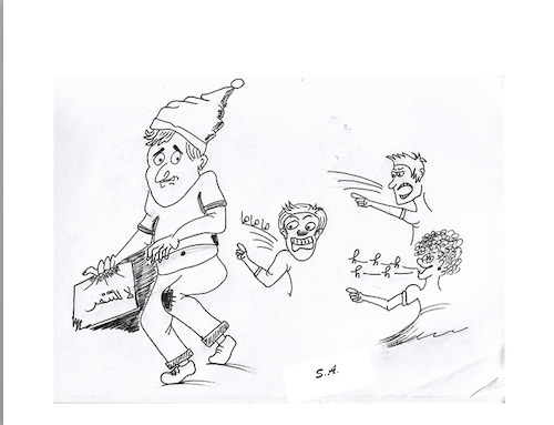 Cartoon: Bullying (medium) by sally cartoonist tagged bullying