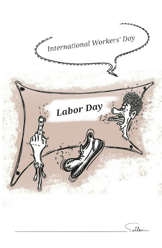 Cartoon: Labor Day (medium) by sally cartoonist tagged labor,day
