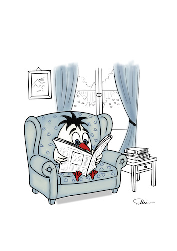 Cartoon: The newspaper (medium) by sally cartoonist tagged newspaper,news,press,lifestyle,society,newspaper,news,press,lifestyle,society