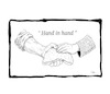 Cartoon: Hand in Hand (small) by sally cartoonist tagged hand,bread,poverty,success,help,aid