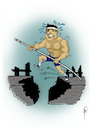 Cartoon: The Olympics (small) by sally cartoonist tagged olympics,climbing,sport,magazines,newspapers,cartoons,caricature