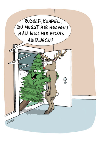 Cartoon: Auf der Flucht (medium) by SandraNabbefeld tagged cartoon,cartoonist,humor,lustig,witz,weihnachten,weihnachtlich,geschmückt,weihnachtsschmuck,weihnachtsaccessoires,tannenbaum,vorweihnachtszeit,rentier,flucht,sandranabbefeld,nabbefeld,nabbefeldcartoon,cartoonlobby,rheinischehumorverwaltung,cartoon,cartoonist,humor,lustig,witz,weihnachten,weihnachtlich,geschmückt,weihnachtsschmuck,weihnachtsaccessoires,tannenbaum,vorweihnachtszeit,rentier,flucht,sandranabbefeld,nabbefeld,nabbefeldcartoon,cartoonlobby,rheinischehumorverwaltung