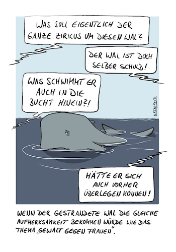 Cartoon: Selber schuld (medium) by SandraNabbefeld tagged cartoon,humor,satire,medien,aufmerksamkeit,gesellschaft,wal,gestrandet,timmy,ostsee,bucht,emotionen,wildtiere,tiere,schuld,irrweg,sandranabbefeld,nabbefeld,nabbefeldcartoon,cartoonlobby,rheinischehumorverwaltung,cartoon,humor,satire,medien,aufmerksamkeit,gesellschaft,wal,gestrandet,timmy,ostsee,bucht,emotionen,wildtiere,tiere,schuld,irrweg,sandranabbefeld,nabbefeld,nabbefeldcartoon,cartoonlobby,rheinischehumorverwaltung