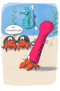 Cartoon: How embarrassing (small) by SandraNabbefeld tagged cartoon,cartoonist,comic,comicstyle,humour,humor,funny,recycling,ocean,garbage,seahorse,hermitcrab,environment,environmentalissues,pollution,protection,vibrator,axkward,embarrassing,sandranabbefeld,nabbefeld