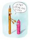 Cartoon: Wachs mal Stift (small) by SandraNabbefeld tagged cartoon,cartoonist,comic,comicstyle,humor,absurd,stift,bleistift,wachsmalstift,wachs,wachsen,sandranabbefeld,nabbefeld