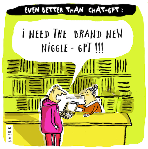 Cartoon: Chat-GPT (medium) by ALIS BRINK tagged chatgpt,ai,complaint,nagging,chat,computer,cartoon