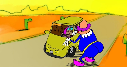 Cartoon: BUD THE CLOWN 3 (medium) by sal tagged cartoon
