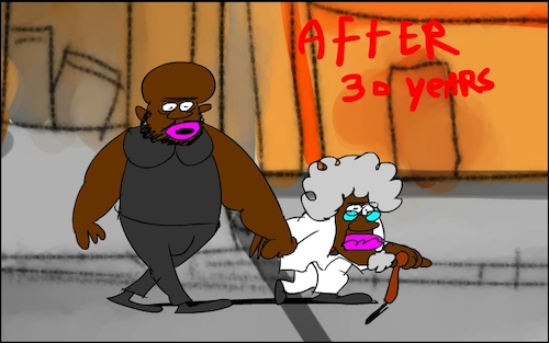 Cartoon: THE BAD NEWS BROWN7 (medium) by sal tagged cartoon