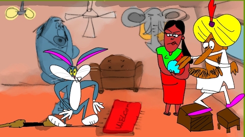 Cartoon: the red flame wizard2 (medium) by sal tagged cartoon