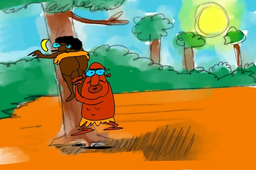 Cartoon: banana issue part2 (medium) by sal tagged cartoon,sal