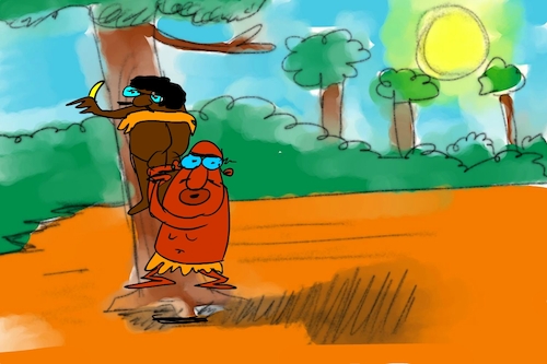 Cartoon: banana issue part2 (medium) by sal tagged cartoon,sal