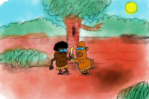 Cartoon: banana issue part3 (medium) by sal tagged cartoon,sal