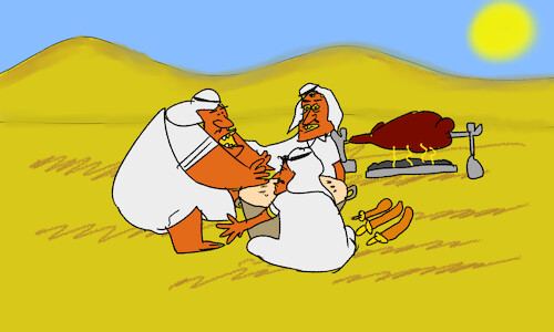 Cartoon: good morning sirs Arabs p1 (medium) by sal tagged cartoon,story,good,morning,sirs,arabs