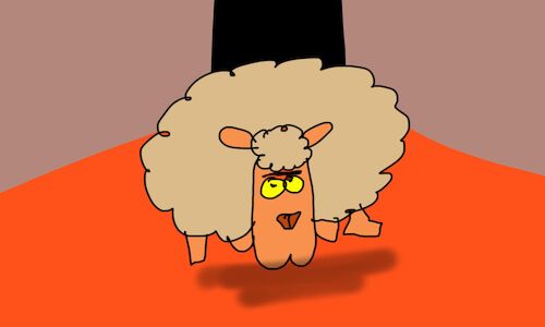 Cartoon: lamb stuffed with pasta p2 (medium) by sal tagged cartoon