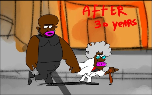 Cartoon: THE BAD NEWS BROWN7 (medium) by sal tagged cartoon
