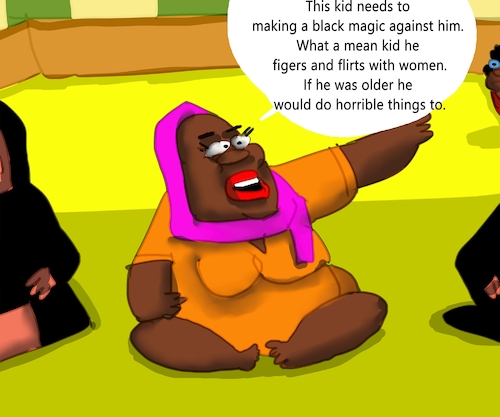 Cartoon: THE NAUGHTY BOY (medium) by sal tagged cartoon