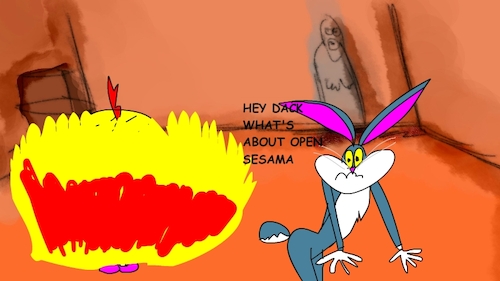 Cartoon: the red flame wizard10 (medium) by sal tagged cartoon