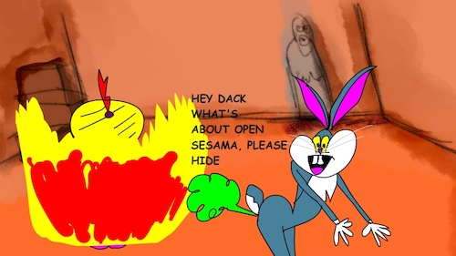 Cartoon: the red flame wizard10 (medium) by sal tagged cartoon