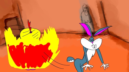 Cartoon: the red flame wizard10 (medium) by sal tagged cartoon