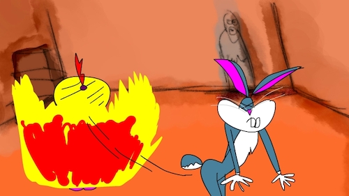Cartoon: the red flame wizard10 (medium) by sal tagged cartoon